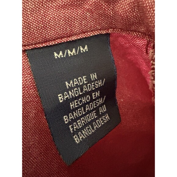 Wrangler Pearl Snap Shirt Womens Medium Red Long Sleeve Cowboy Rodeo Vintage - Picture 7 of 7